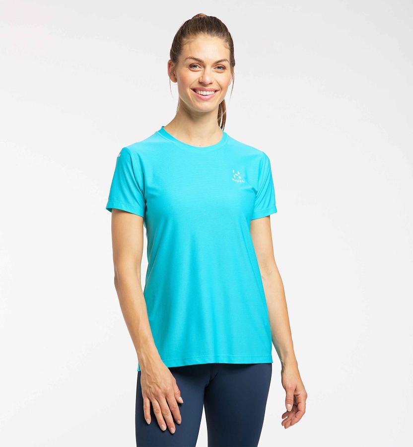 Haglöfs Womens L.I.M Tech T-Shirt Blue New Zealand 75319ZLAM